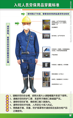 入坑人員勞保用品穿戴用品規范圖片